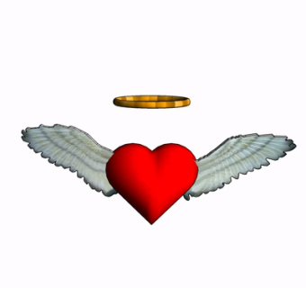 现代天使心挂件su模型