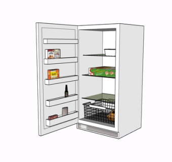 现代冰箱su模型