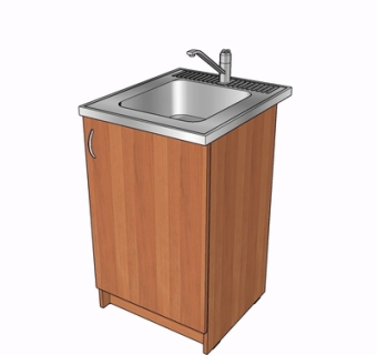 现代水槽su模型