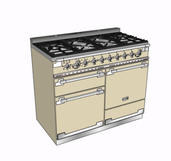 现代灶台su模型