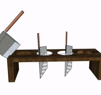 现代刀具su模型