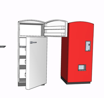 现代冰箱su模型