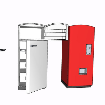 现代冰箱su模型