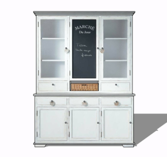 现代实木装饰柜su模型