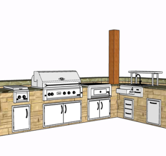 现代橱柜su模型