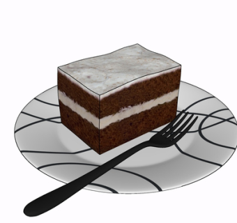 现代巧克力蛋糕su模型