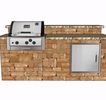 现代橱柜su模型