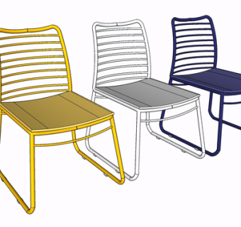 现代单椅su模型