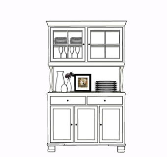 现代实木橱柜su模型