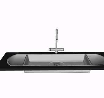 现代水槽su模型