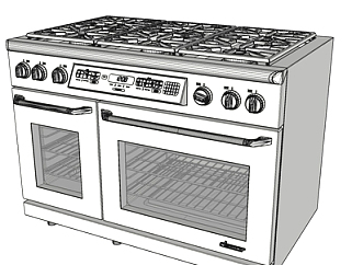 现代烤箱su模型