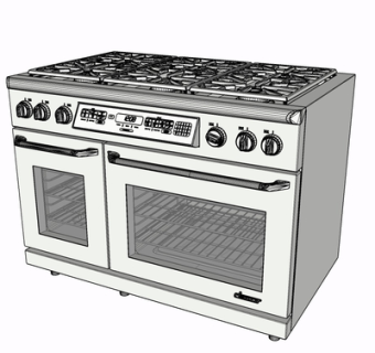 现代烤箱su模型