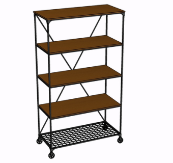 工业风装饰架su模型