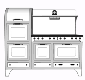 现代金属橱柜su模型