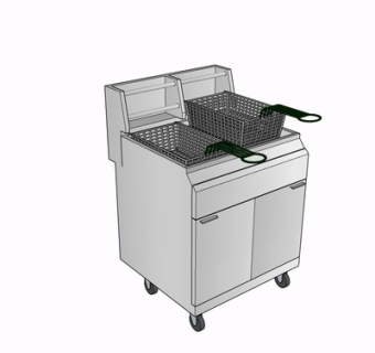 现代金属橱柜su模型