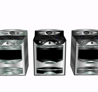 现代金属烤箱su模型