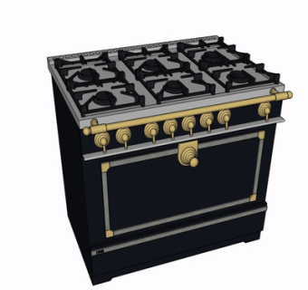 现代灶台su模型