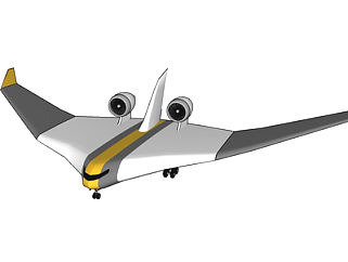 现代飞机玩具su模型