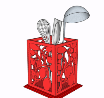 现代餐具su模型