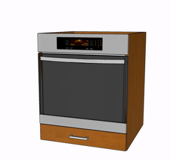 现代烤箱su模型