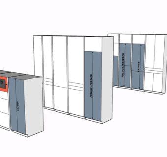 现代实木衣柜su模型