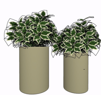 现代绿植盆栽su模型