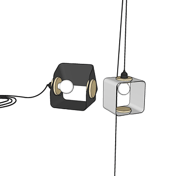现代金属吊灯su模型