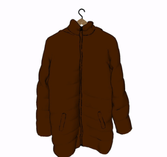 现代棉袄su模型