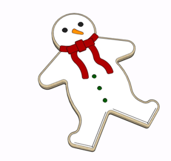 现代雪人摆件su模型