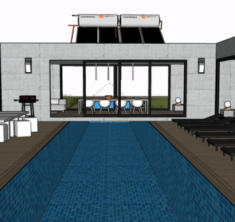 现代躺椅su模型