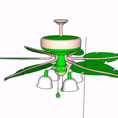现代吊扇su模型