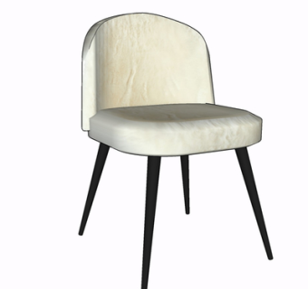 现代布艺单椅su模型