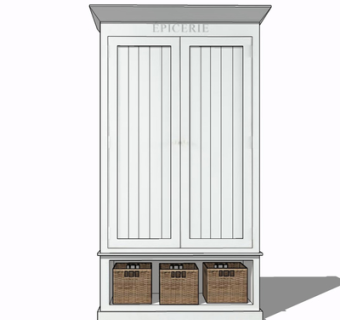 简欧实木衣柜su模型