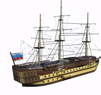 现代帆船su模型