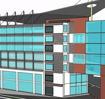 现代办公楼su模型