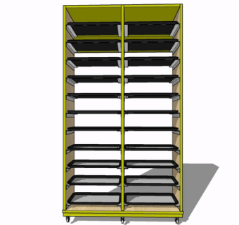 现代装饰架su模型