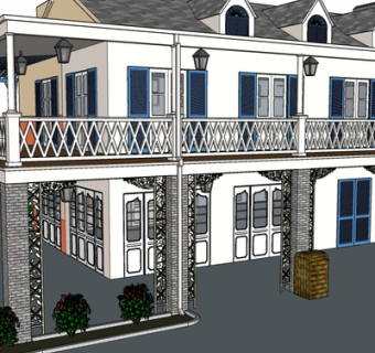 现代建筑外观su模型