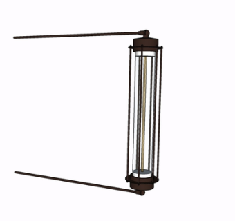 现代金属壁灯su模型