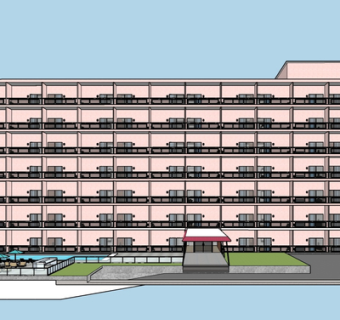现代办公楼su模型