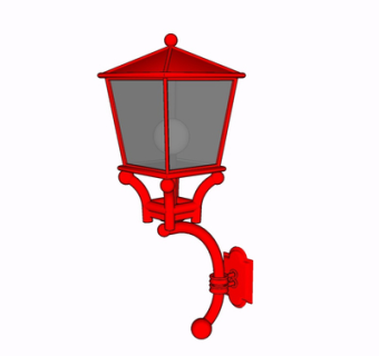 欧式金属壁灯su模型