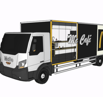 现代货车su模型