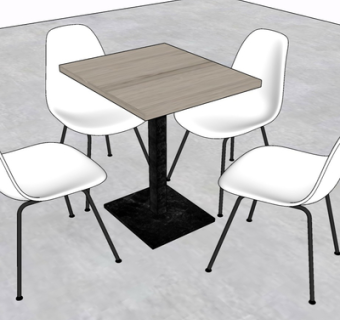 现代休闲桌椅su模型