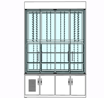 现代实木装饰柜su模型