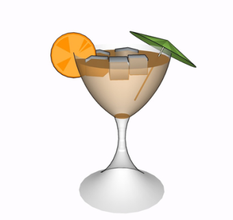 现代酒水su模型
