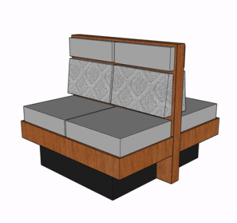 现代卡位休闲沙发su模型