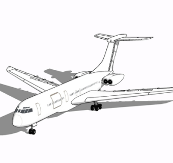 现代飞机su模型