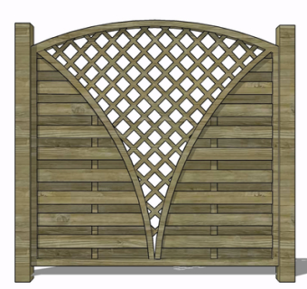 现代实木护栏su模型