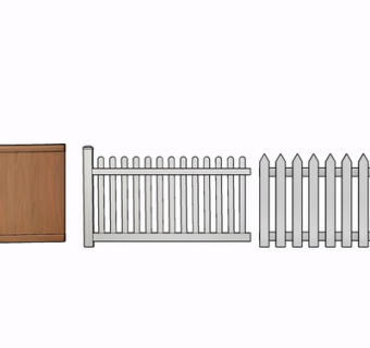 现代实木护栏su模型