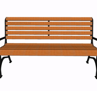 现代公园实木长椅su模型