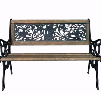 现代公园实木公用椅su模型